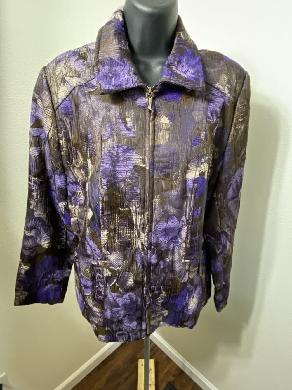 TanJay Tan Jay Jacket Coat   Women 12P Purple Full Zip